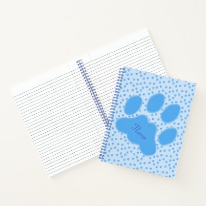 Blue paws notebook