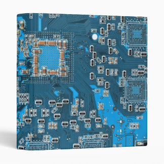 Blue PCB Circuit Board Design for IT Pros 3 Ring Binder
