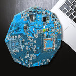Blue PCB Circuit Board Design for IT Pros Acrylic Award<br><div class="desc">The Ultimate Aesthetic for Tech Visionaries Redefine your professional space with this high-definition graphic featuring a detailed Printed Circuit Assembly (PCBA). Captured in vibrant, deep blue tones with crisp silver and white conductive traces, this design showcases the intricate architecture of modern electronics—including integrated circuits, resistors, and capacitors—in stunning clarity. The...</div>