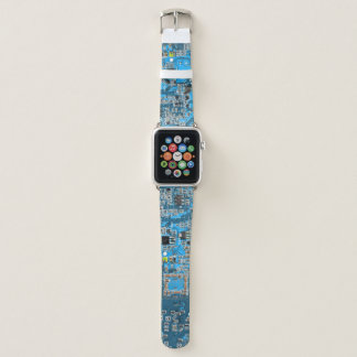 Blue PCB Circuit Board Design for IT Pros Apple Watch Band