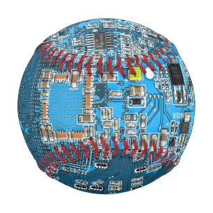 Blue PCB Circuit Board Design for IT Pros Baseball