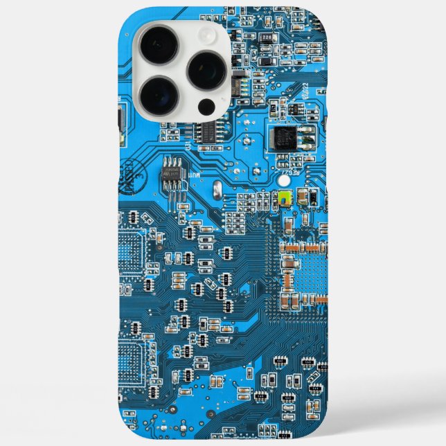 Blue PCB Circuit Board Design for IT Pros Case-Mate iPhone Case (Back)
