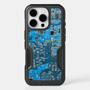 Blue PCB Circuit Board Design for IT Pros iPhone 16 Pro Case