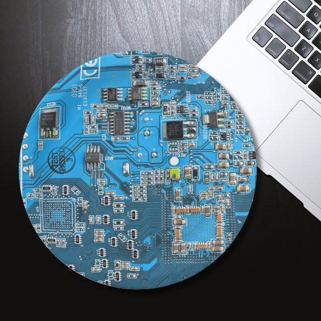 Blue PCB Circuit Board Design for IT Pros Paper Plates (Creator Uploaded)