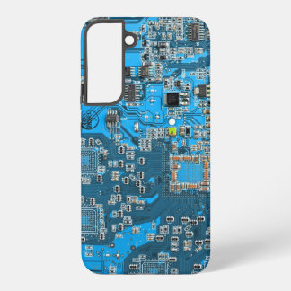 Blue PCB Circuit Board Design for IT Pros Samsung Galaxy S22+ Case