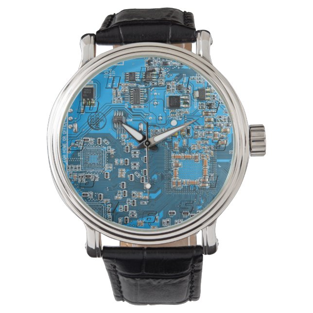 Blue PCB Circuit Board Design for IT Pros Watch (Front)
