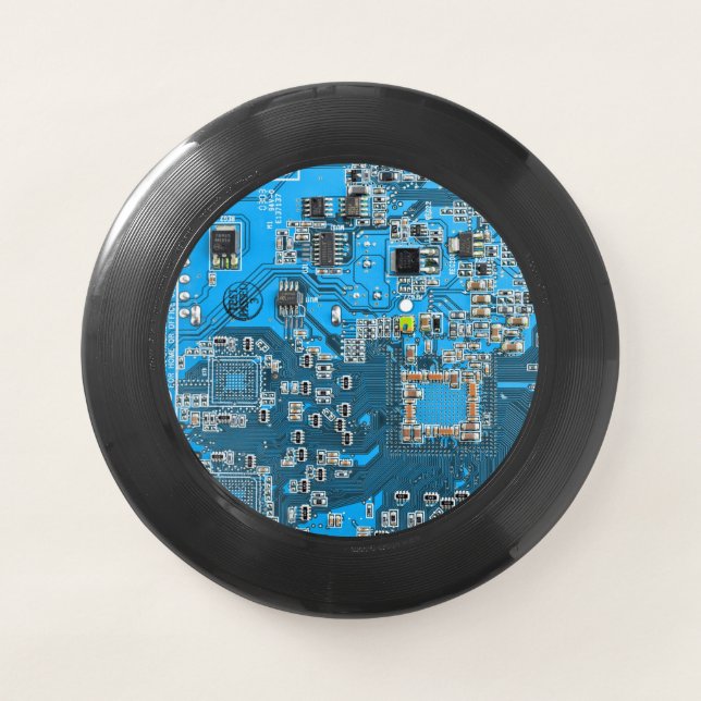 Blue PCB Circuit Board Design for IT Pros Wham-O Frisbee (Front)