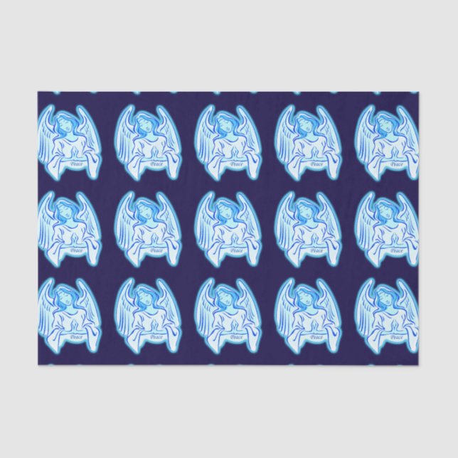 Blue Peace Angel Tissue Paper (Front)