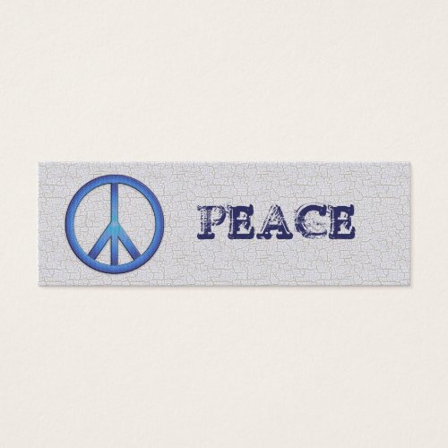 Blue Peace Bookmarks Business Card Template