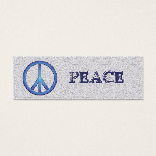 Customizable Blue Peace Bookmarks Business Card Template