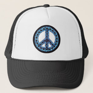 blue peace hat