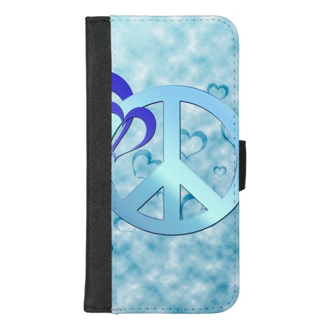 Blue Peace iPhone Wallet Case (Front)
