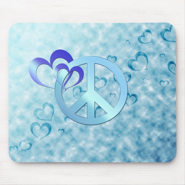 Blue Peace Mouse Pad (Front)