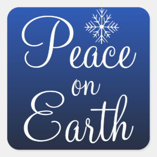 Blue Peace on Earth Stickers