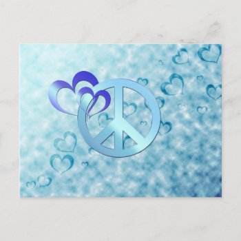 Blue Peace Postcard by CBgreetingsndesigns at Zazzle