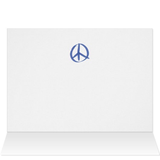 Blue Peace Sign (Inside Horizontal (Top))