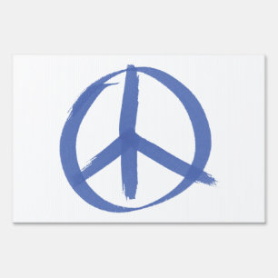Blue Peace Sign