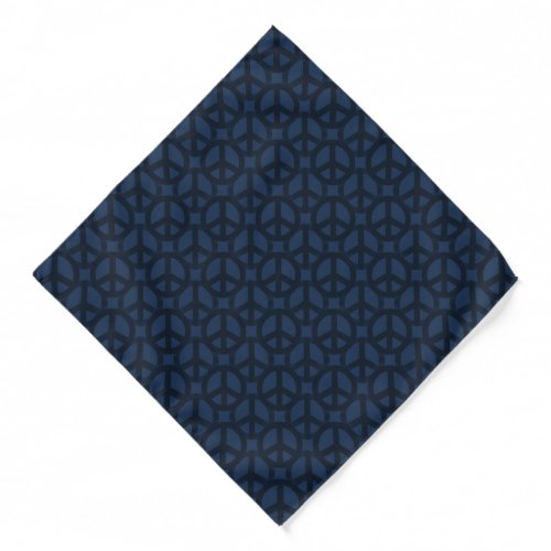 Blue Peace Sign  Bandana