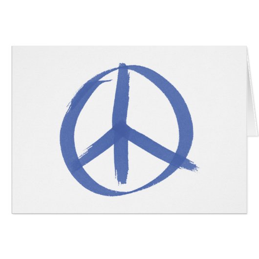 Blue Peace Sign Cards (Front Horizontal)