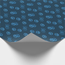 Blue Peace Sign Pattern