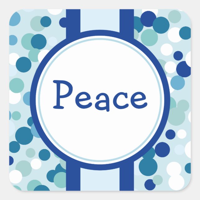 Blue Peace Stickers (Front)