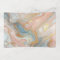 Blue Peach Blush Pink White Gold Marble Pattern