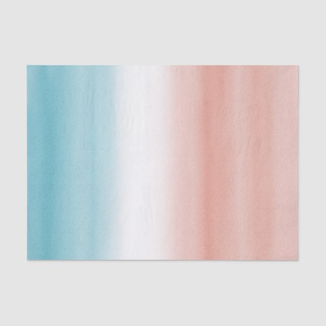 Blue Peach Ombre Tissue Paper (Front)