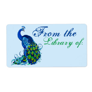 Blue Peacock Book Labels