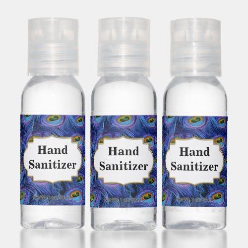 Blue Peacock Feather Hand Sanitizer