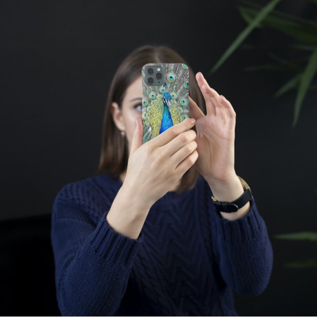 Blue Peacock Feather Plumage Case-Mate iPhone Case (In Situ)