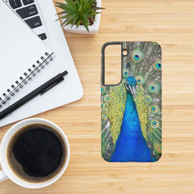 Blue Peacock Feather Plumage Samsung Galaxy Case (In Situ)