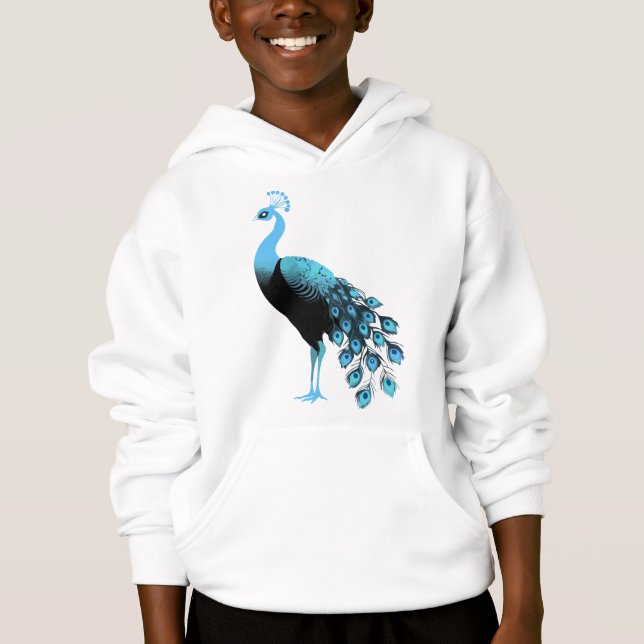 Blue Peacock Hoodie (Front)
