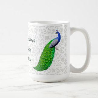 Blue Peacock Indian Wedding Customizable Mug