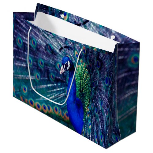 Blue Peacock Large Gift Bag