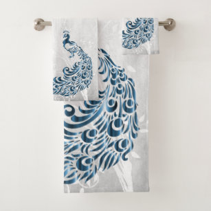 Peacock Alley Liam Essential Bath Towel in Navy Dark Blue | Hand | 100% Extra-Long Staple Cotton