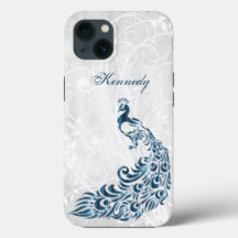 Blue Peacock Personalized iPhone X case