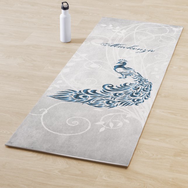 Blue Peacock Personalized Yoga Mat (In Situ)