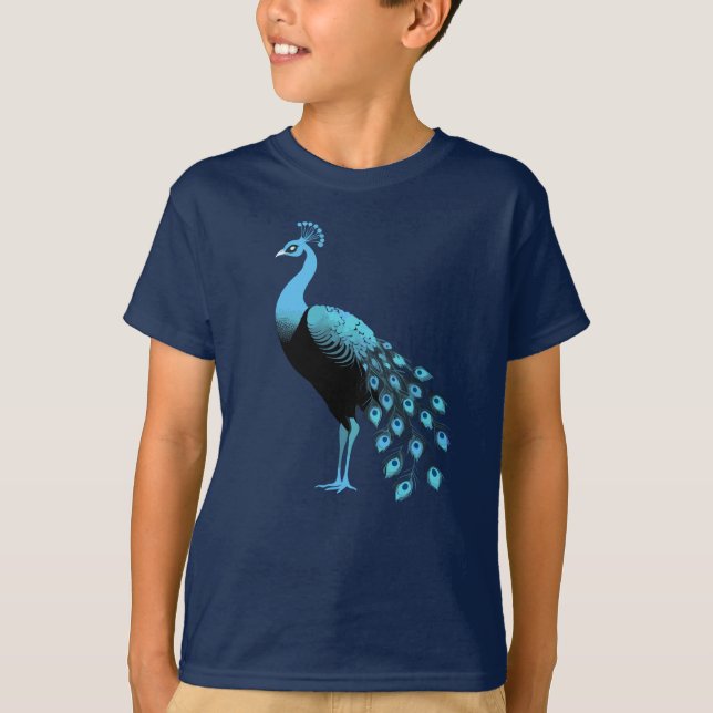 Blue Peacock T-Shirt (Front)