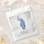 Blue Peacock Wedding Favor Bag<br><div class="desc">Pass out wedding favors for your guests with a set of Blue Peacock Wedding Favor Bag.  Bag design features an elegant peacock against delicate foliage and grunge background.   Personalize with the groom and bride's names along with the wedding date. Additional wedding stationery available with this design as well.</div>