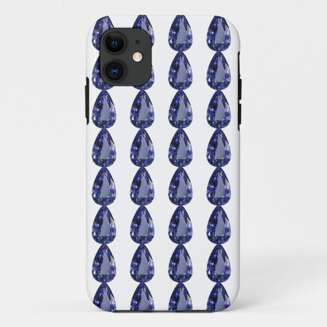 Blue Pear Pattern Case-Mate iPhone Case (Back)