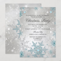 Blue Pearl Crystal Snowflake Christmas Party