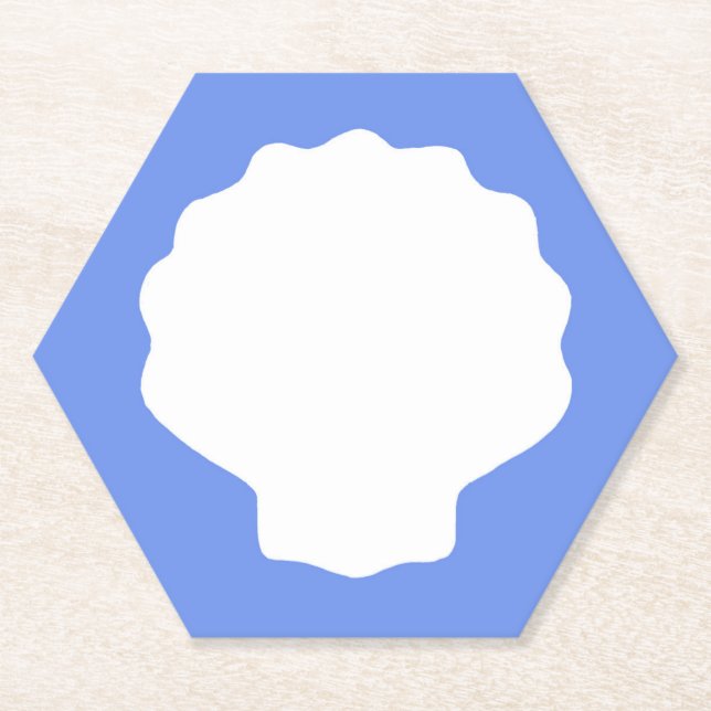 Blue Pearl Paper Coaster (Front)