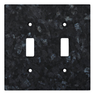 Blue Pearl Stone Pattern Background Light Switch Cover