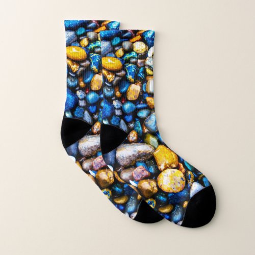 Blue Pebbles Socks