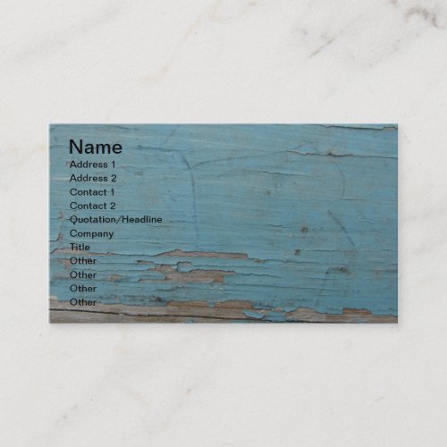 Blue Peeling Paint Business Card