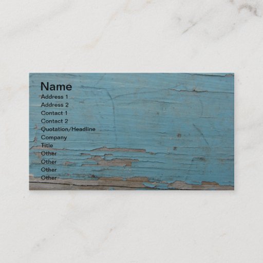 Customizable Blue Peeling Paint Business Card