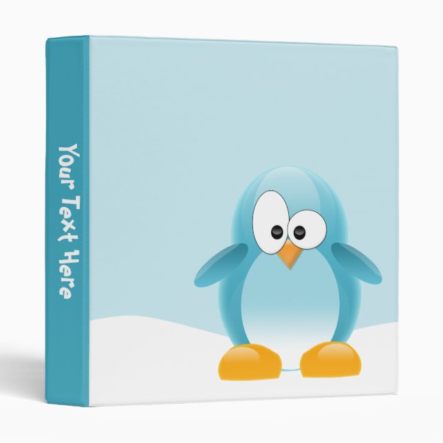 Blue Penguin 3 Ring Binder (Front/Spine)