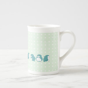 Blue Penguin Bone China Mug