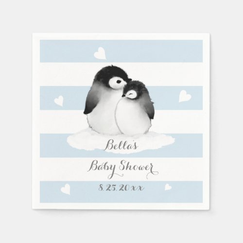 Blue Penguin Paper Napkins