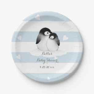 Blue Penguin Paper Plates